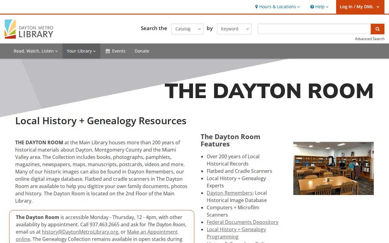 Washington Township city directory research through the Dayton Room