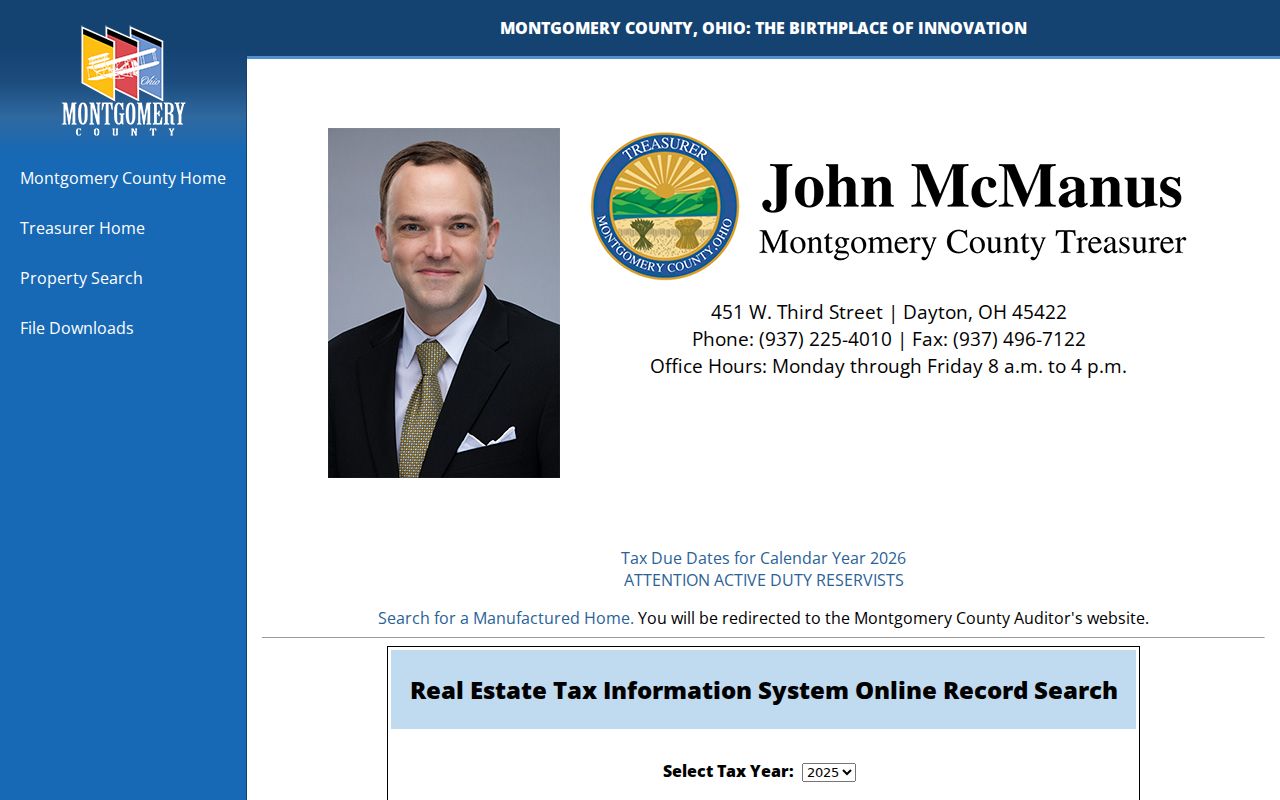 Washington Township neighbors property context in the Montgomery County Treasurer tax search